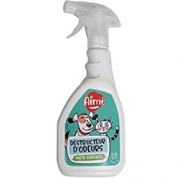 Spray Anti-Olores para Animales AIMÉ - Destruct'odeur para Gato o Roedor - 500 ml - Fragancia Lirio de los Valles