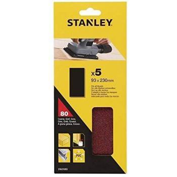 STANLEY STA31093-XJ 5 hojas de lija sin perforar