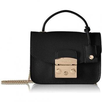Furla Metropolis Mini Top Handle Bolso Bandolera, Color Onyx