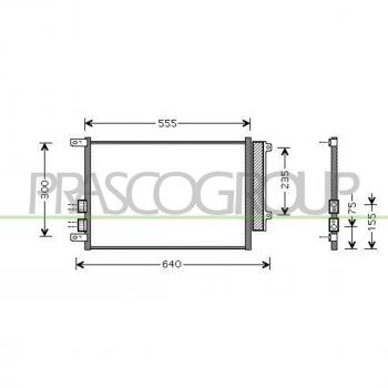 Condensador de aire acondicionado PRASCO AA080C003 para ALFA ROMEO