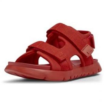 Camper - Sandalias cerradas de niños de materiales reciclados con cierre adherente, modelo Twins Medium rojo intenso, talla 36 EU