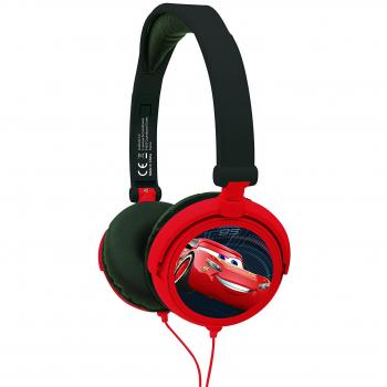 Disney Cars Cascos Estèreo con Diadema Ajustable Y Plegable, Color Rojo, 20X16.8X7.3 cm