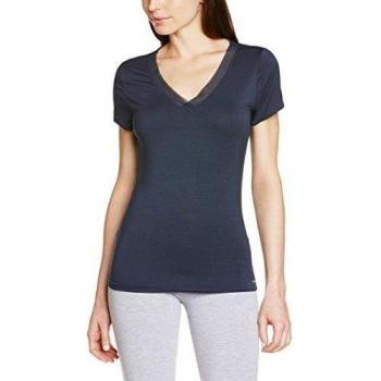 Calvin Klein Icon - Camiseta de pijama de manga corta para mujer, Azul