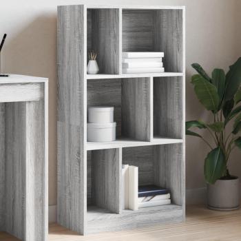 Estantería Sonoma de madera multicapa gris 57x28,5x107,5 cm