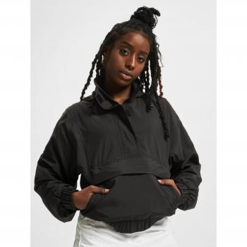 Urban Classics Women's Black Panel Pull Over Parka Jacket