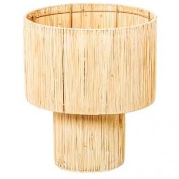 Lámpara de mesa Alexandra House Living Beige Natural Mimbre Ratán Fibra natural 40 W 30 x 36 x 30 cm