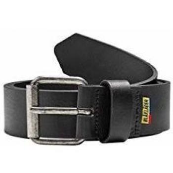Blaklader Black Leather Belt with Metal Buckle - 85 cm