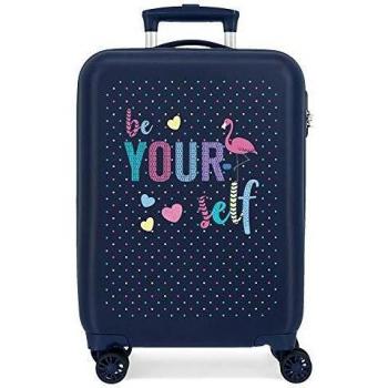 Roll Road Be Yourself Maleta de Cabina Azul 38x55x20 cms Rígida ABS Cierre combinación 34L 2,6Kgs 4 Ruedas Dobles Equipaje de Mano