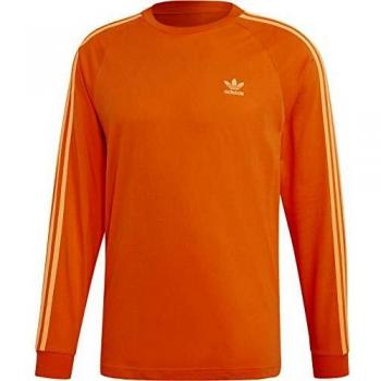 adidas BLC 3-S LS T Long Sleeved T-Shirt, Hombre, Orange, S