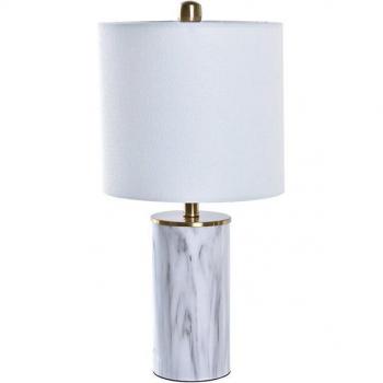 Lámpara de mesa sobremesa mármol metal blanco