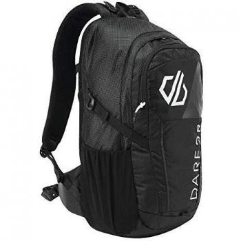Dare 2b Vite III 25L Internal Hydration Storage Lightweight Hip Belt Zipped Front Pocket Rucksac Mochilas, Unisex, Negro/Blanco, SGL