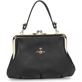 Vivienne Westwood Black Leather Granny Frame Purse for Women
