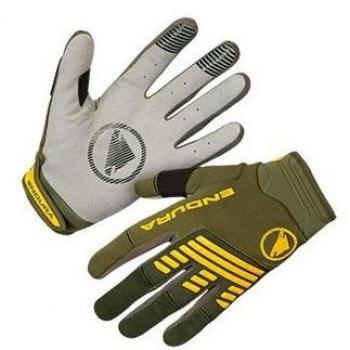 Guantes largos de ciclismo para hombre Endura Singletrack en color verde oliva (tamaño M)
