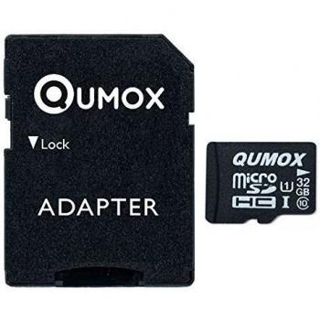 QUMOX 32GB Tarjeta Micro SD de Memoria de Clase 10 UHS-I, Velocidad de Escribir 15 MB/s, Velocidad de Lectura hasta 70 MB/s