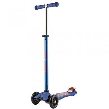 Micro Maxi Deluxe Blue 3-Wheel Scooter for Kids (Ages 5-12)