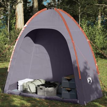 Tienda de almacenamiento impermeable gris y naranja vidaXL