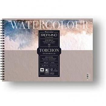 Papel Acuarela Fabriano Torchon - 21x29,7cm - 12 Hojas - 300g - Spiralado
