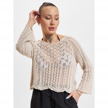 ONLY Jersey mujer ONLNOLA LIFE 3/4 PULLOVER KNT NOOS, color feather gray, manga 3/4