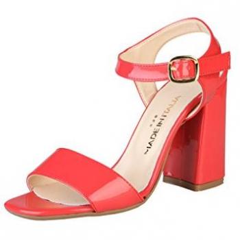 Sandalias de Tacón Alto Made in Italia Angela Corallo para Mujer, Color Rojo, Talla 40