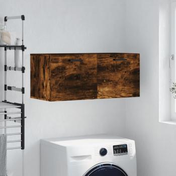 Armario de pared Humo Roble 80x36,5x35 cm Madera multicapa
