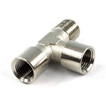 L-Connector G1/4 Screw-In - 2x Female Threads & 1x Male Thread for Water Cooling Systems