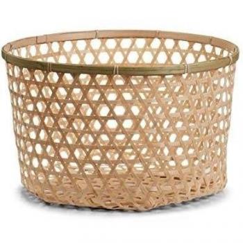 ZELLER PRESENT - corbeille de rangement ronde en bambou tresse zeller 15129