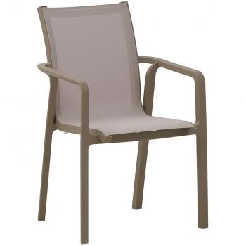 Pacific Polypropylene Indoor and Outdoor Armchair - Taupe