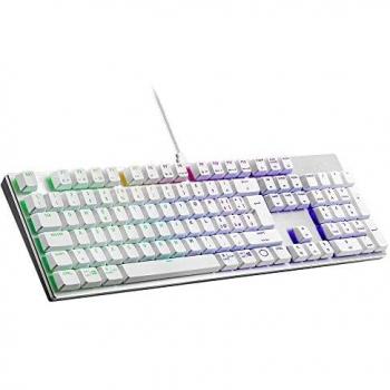 Teclado Mecánico RGB Gaming Cooler Master SK652 - Switch Rojo - Layout Italiano - Color Plata y Blanco