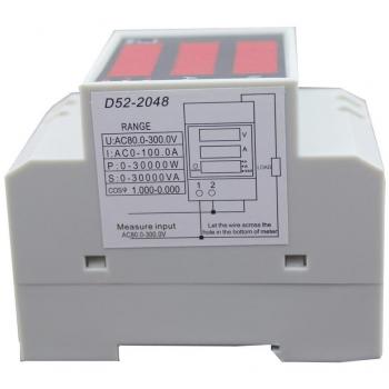 D52-2048 Carril DIN Digital de Voltaje de Corriente Voltímetro Medidor de Potencia Amperímetro Herramientas