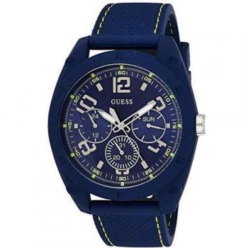 Guess Men's Dashboard Silicone Watch W1256G3 - Blue Strap (46 mm)