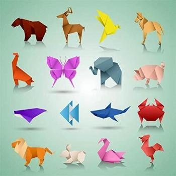 JAOMON Juego de 150 Kits de Papel de Origami Plegables, Proyectos de Arte Creativo Cuadrados de Origami de 17 * 17 cm, Papel de Origami Surtido Complementario, Principiantes de Origami Doble Cara