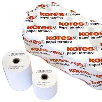 PACK 8 ROLLOS PAPEL TERMICO 57X48X12MM KORES