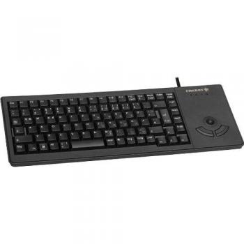 Teclado USB Cherry G84-5400 con Trackball y 89 Teclas, Diseño Suizo, Color Negro