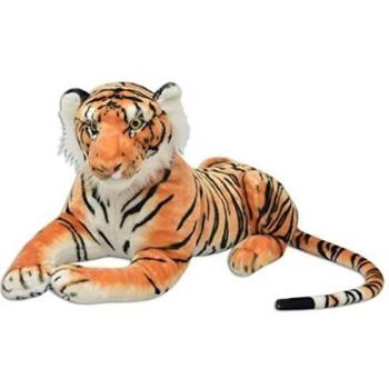 vidaXL Tigre de Peluche Marrón XXL Animal Blandito Gigante Decoración Abrazable