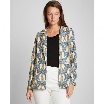 Blazer de mujer con estampado de palmeras
