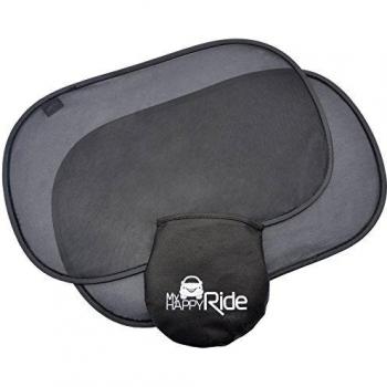 Parasoles para coche (2) para ventanas laterales, parasoles estáticos, protección contra rayos UV para niños y bebés, las quitasol bloquean la luz solar el deslumbramiento - Ajuste universal