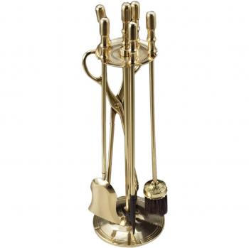 Virtus 1358 - Juego de piezas de chimenea, fabricado en bronce, 65 x 21 cm