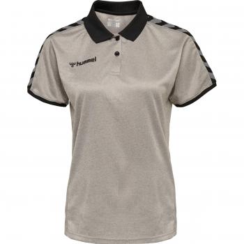 Hummel Polo de Manga Corta Authentic Functional Mujer, Femenino, Mezcla de Grises, Talla S