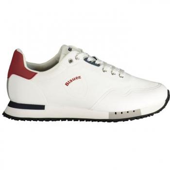 Blauer White Polyester Sneaker - EU45/US12, Sneakers, male, White, Size: 12 US