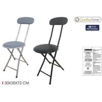 TABURETE ACOLCHADO PLEGABLE CON RESPALDO CONFORTIME