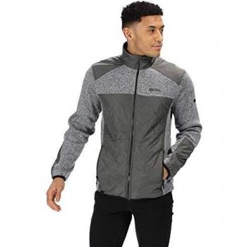 Regatta Zavid Full-Zip Water Repellent Thermo-Guard Insulated Marl Fleece Forro Polar, Hombre, Briar/Gris Roca, XXXL