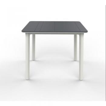 Noa Square Dining Table 90x90 cm - White Base, Dark Grey Top - Indoor/Outdoor Use