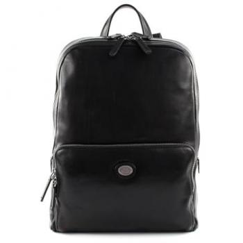 The Bridge Story Uomo Black Leather Laptop Backpack for Men - One Size