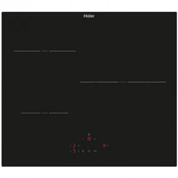 Placa de Inducción Haier HAI633CD/E1 - 3 Zonas, 7400 W, 60 cm, 9 Niveles de Potencia, Paellero de 29 cm, Negro