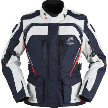 Chaqueta de moto Furygan Apalaches Damen textil motocicleta Blanco Rojo Azul (L)