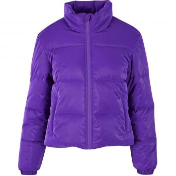 Urban Classics Women's Purple Sharkskin Puffer Jacket