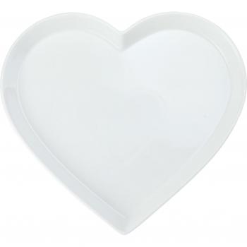 MIKASA Plato de Porcelana en Forma de Corazón con Tiza
