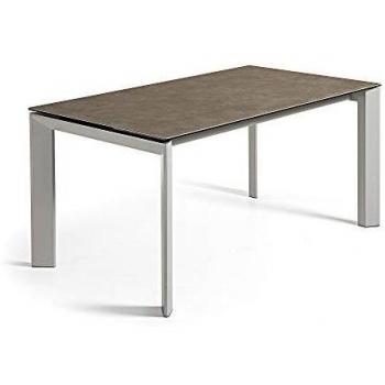 Kavehome mesa extensible axis 140200x90 gris sobre vulcano