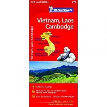 Mapa National VIETNAM, LAOS, CAMBODGE: Road and Tourist Map - Vv.aa.