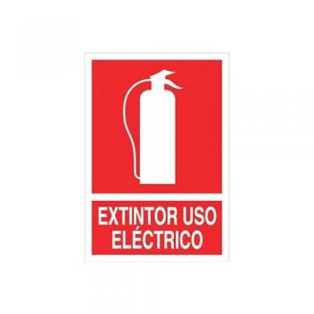 Señal Luminiscente para Extintor de Uso Eléctrico 297x210mm (Pack: 1 Uds)